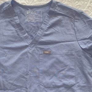 Vapor Blue FIGS Catarina One-Pocket Scrub Top
